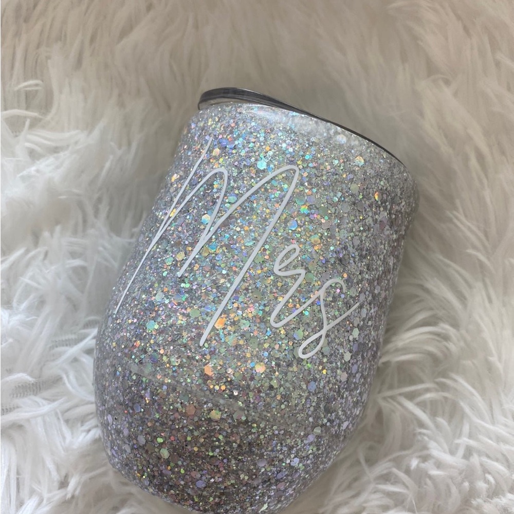 Sparkling Silver 'Mrs' Tumbler